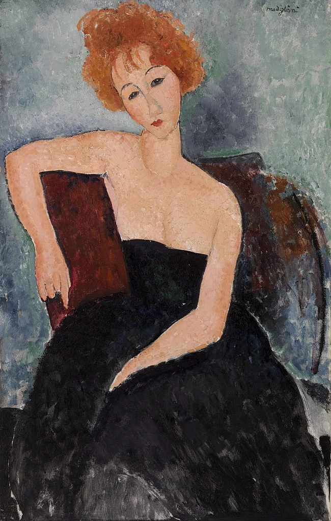 Amedeo Modigliani - 202, Ritratto di Ragazza dai capelli rossi in abito da sera, Barnes Foundation, Filadelfia